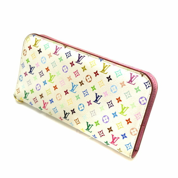 Louis Vuitton Long White Rich Ansolite Portefeuille Pink Multicolor Wallet - Picture 1 of 6
